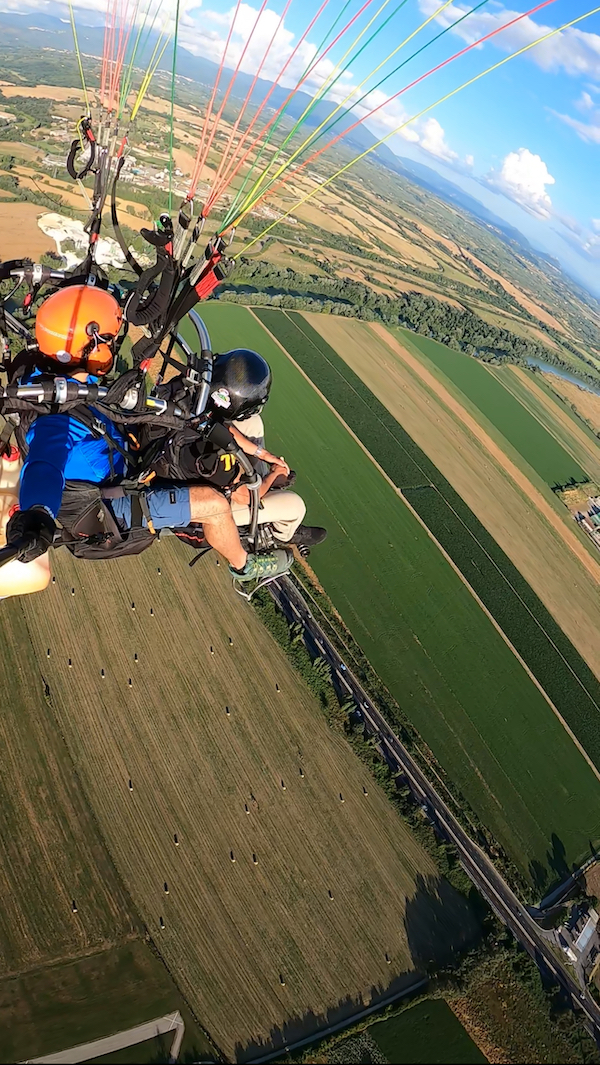 volo parapendio a motore biposto Fiano Romano